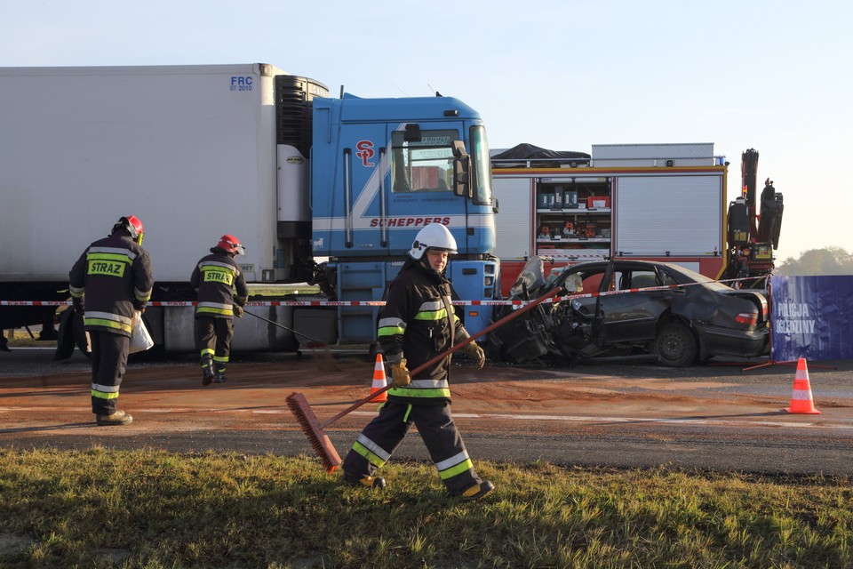 Wypadek na autostradzie A1