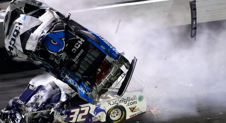 Ryan Newman wreck at the Daytona 500