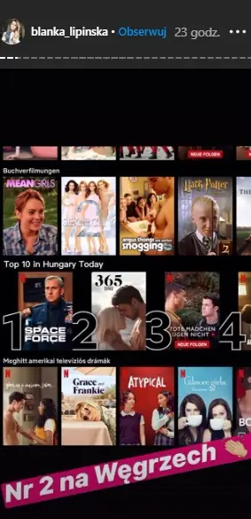 &quot;365 dni&quot; na Netfliksie / Instagram Blanki Lipińskiej