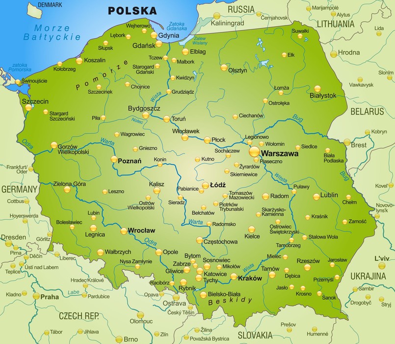 Mapa Polski