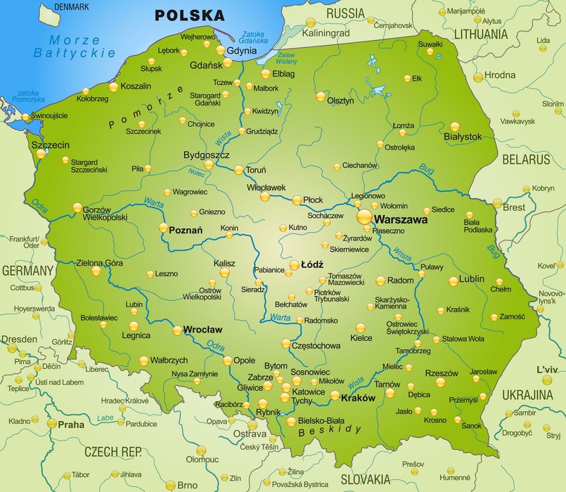 Mapa Polski