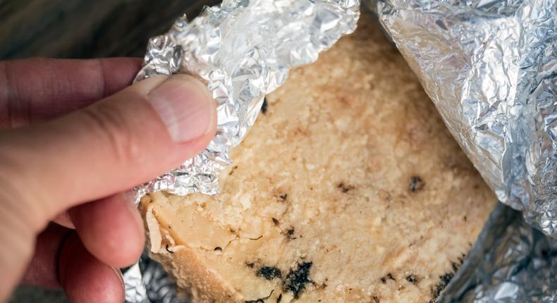 Keep your foil for other foods.Shutterstock