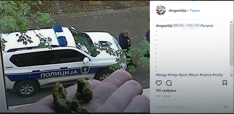 Drsko: Fotografije sa marihuanom i policija u pozadini, kao izazov na ovom Instagram profilu