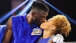 BOXING: Efe Ajagba celebrates victory against Stephan Shaw with a kiss