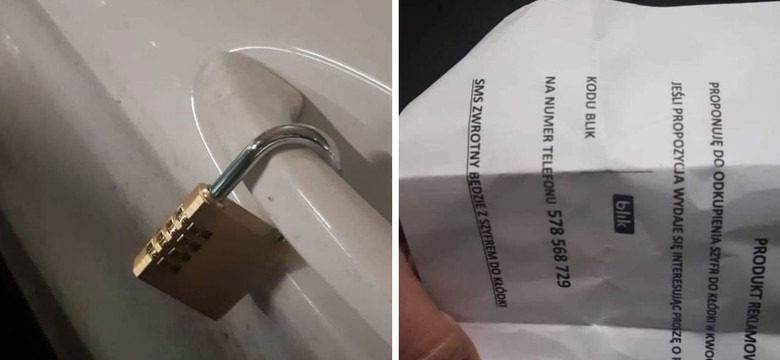 Kłódka na klamce samochodu nową metodą kradzieży. Policja ostrzega