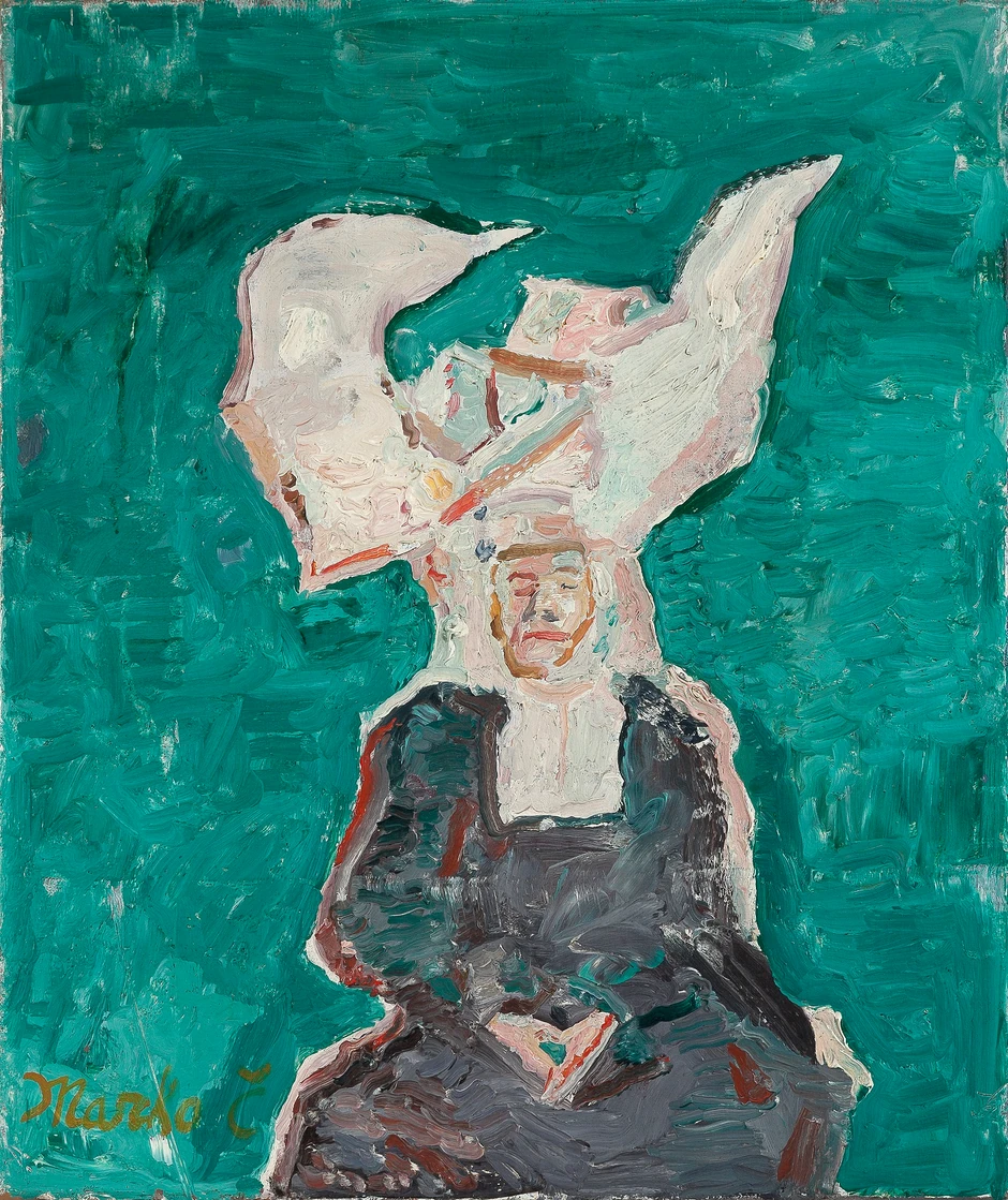 Usnula kaluđerica,1966/7, ulje na platnu, 55x46cm