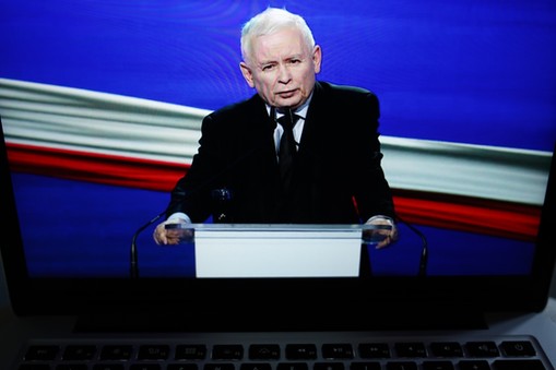 Jarosław Kaczyński i prezentacja programu Nowy Polski Ład