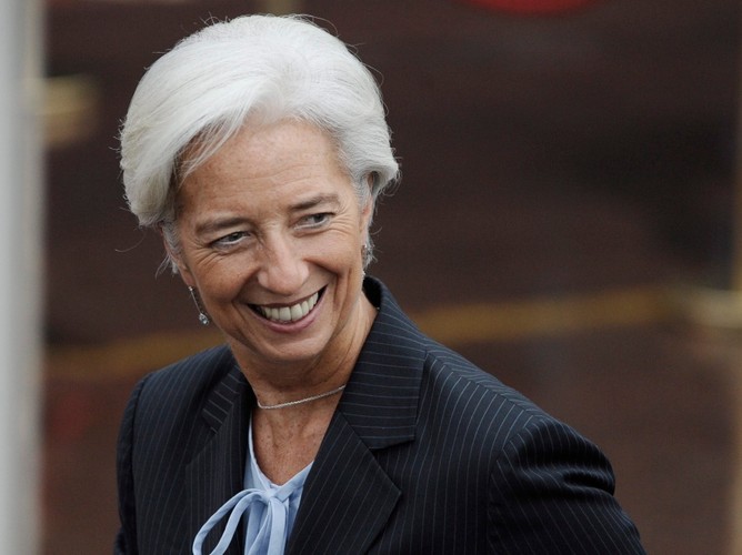 Christine Lagarde - dyrektor zarządzający Międzynarodowego Funduszu Walutowego na szczcie G20 we Francji.