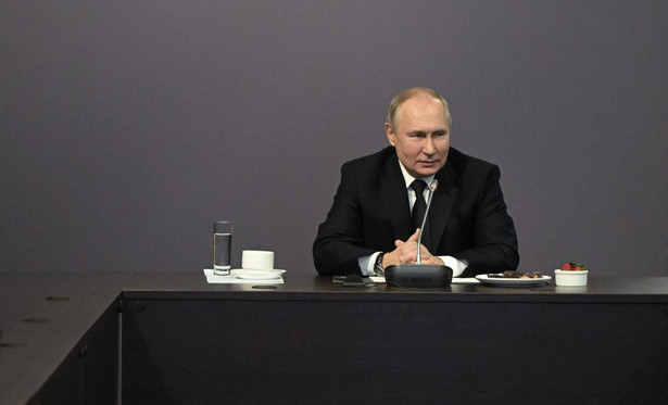 Władimir Putin podczas przemówienia w Sankt Petersburgu