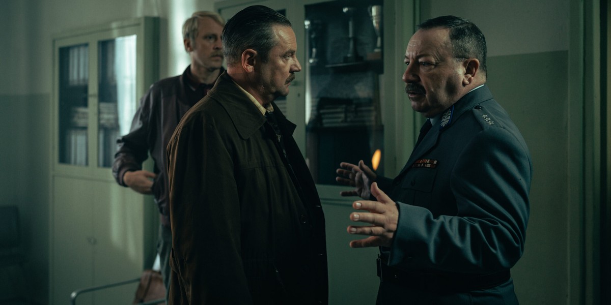 Dobromir Dymecki, Ireneusz Czop i Zbigniew Zamachowski w filmie "Zamach na papieża"