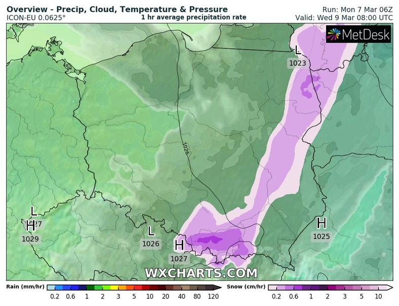 Na wschodzie i południowym wschodzie poprószy śnieg