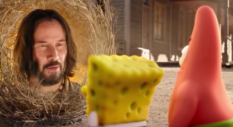 Keanu Is Inexplicably in the new 'SpongeBob' Movie