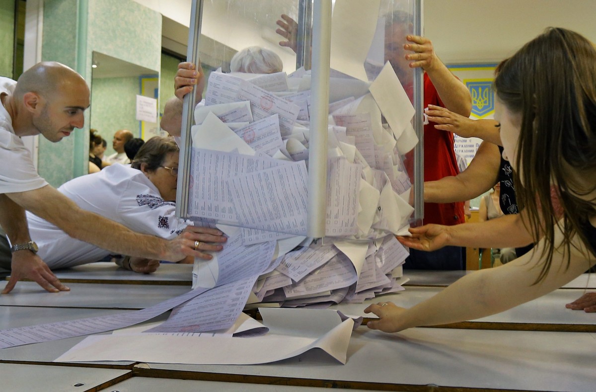Liczenie głosów po wyborach prezydenckich n Ukrainie