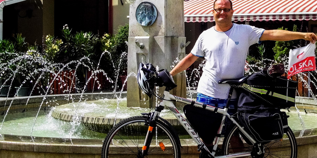 Niedowidzący Polak rowerem dojechał do Chorwacji
