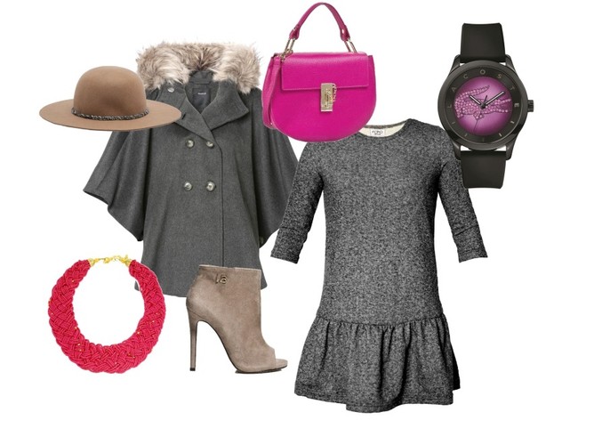 Jesienne STYLIZACJE z akcentami w różnych odcieniach różu