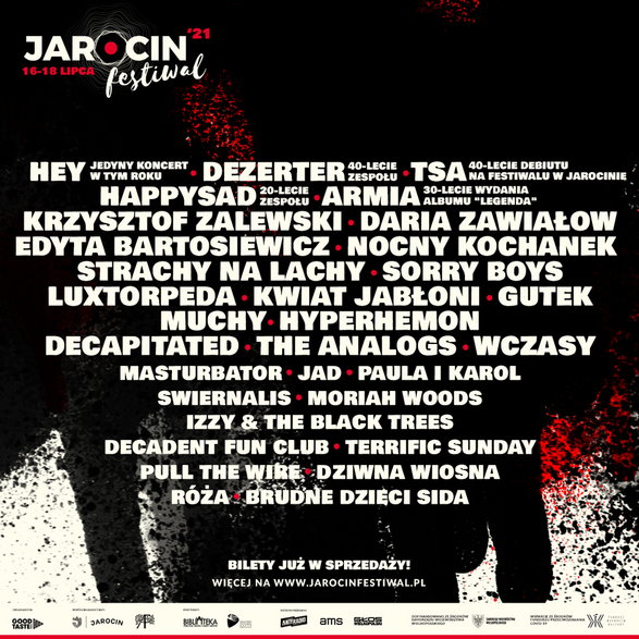 Jarocin Festiwal 2021. Line-up