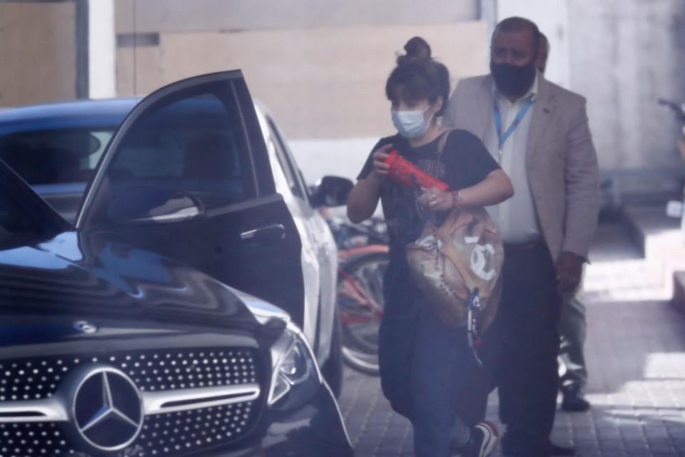 Córka Diego Maradony Giannina w dniu, kiedy ojciec opuszczał szpital