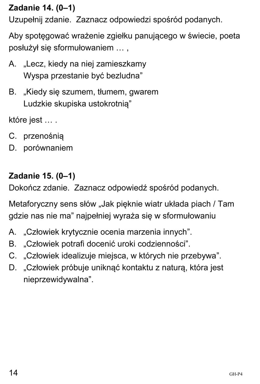 Egzamin Gimnazjalny 2018: Język polski - Odpowiedzi i Arkusze