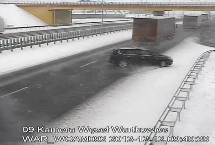 Zderzenie ciężarówki z osobówką. Autostrada A2, węzeł Wartkowice