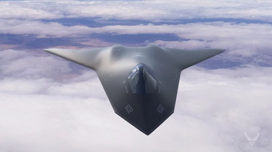 Ilustracja US Air Force z 2018 r. przedstawiająca potencjalną koncepcję myśliwca nowej generacji