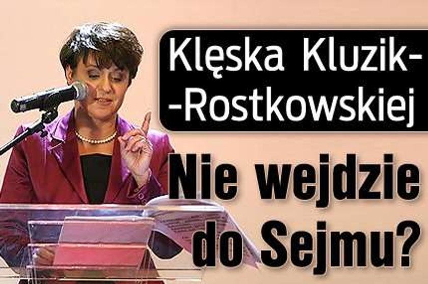 Klęska Kluzik-Rostkowskiej. Nie wejdzie do Sejmu?