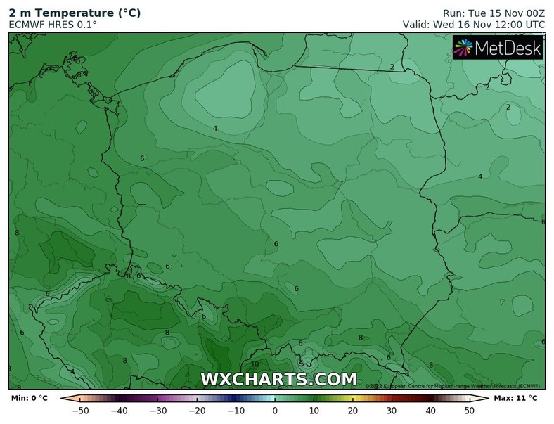 Temperatura spadnie, ale jeszcze wszędzie będzie dodatnia