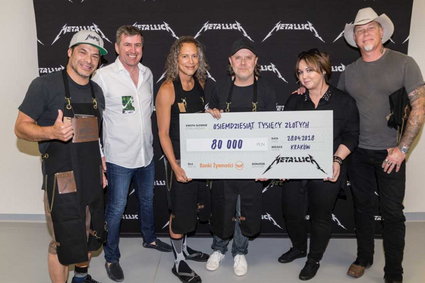 Metallica przekazała 80 tys. zł na Polskie Banki Żywności