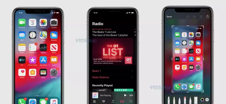 iOS 13 na zrzutach ekranowych. Jest ciemny motyw i więcej