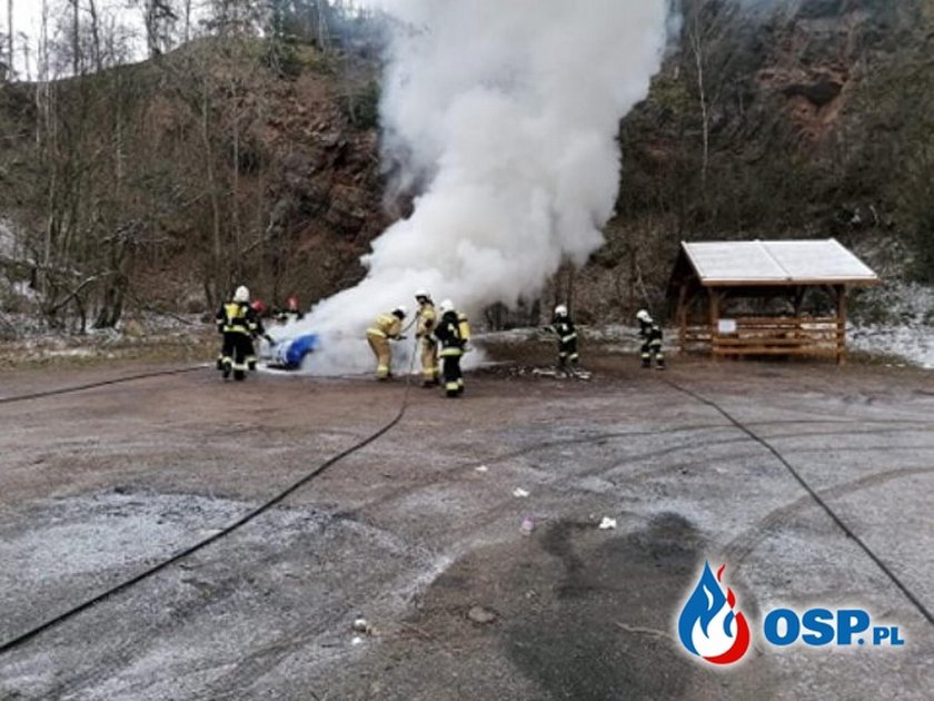 Tragedia w Lubawce. Znaleziono ciało w spalonym samochodzie