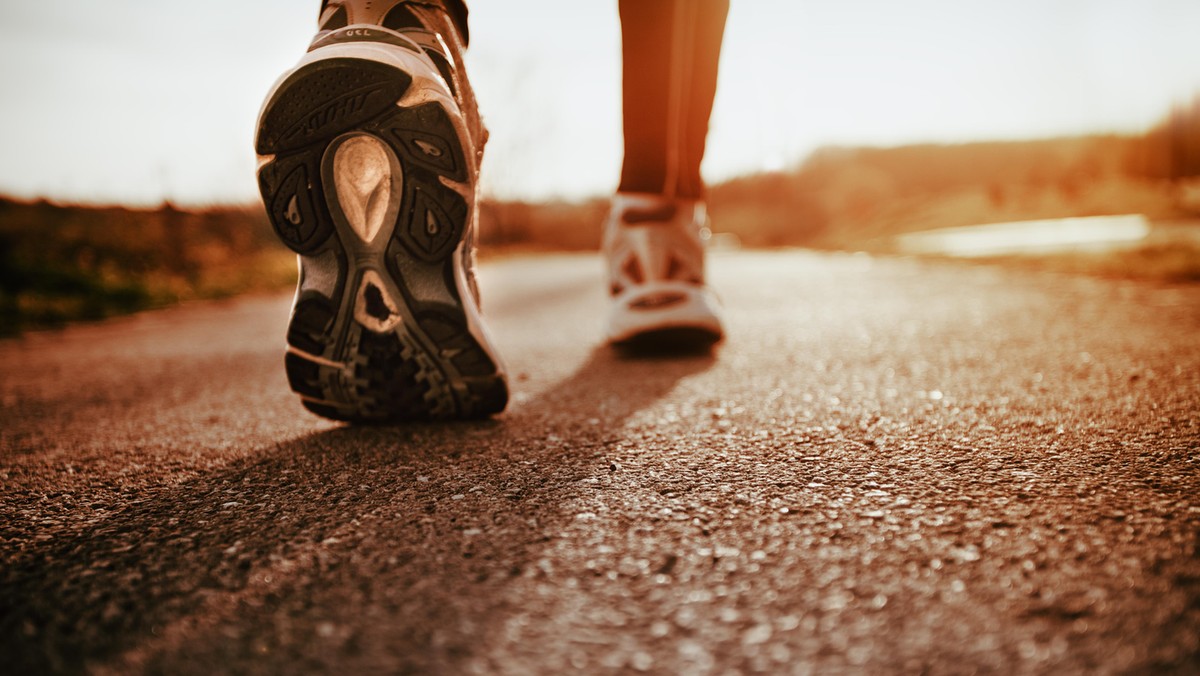 Running shoes closeup