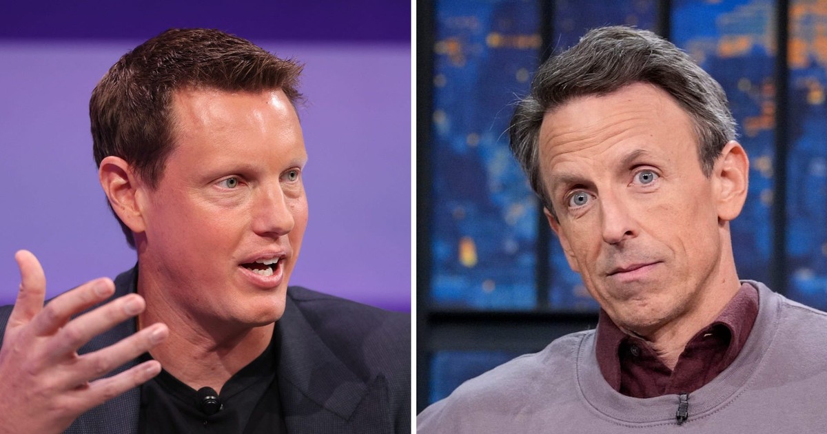 Seth Meyers roasted David Ellison and Paramount during NBCU's annual ...