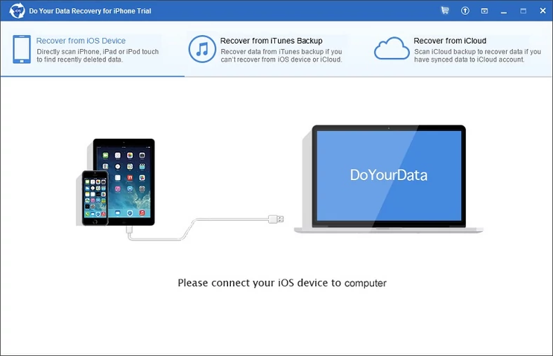Główne okno programu do przywracania danych - Do Your Data Recovery for iPhone