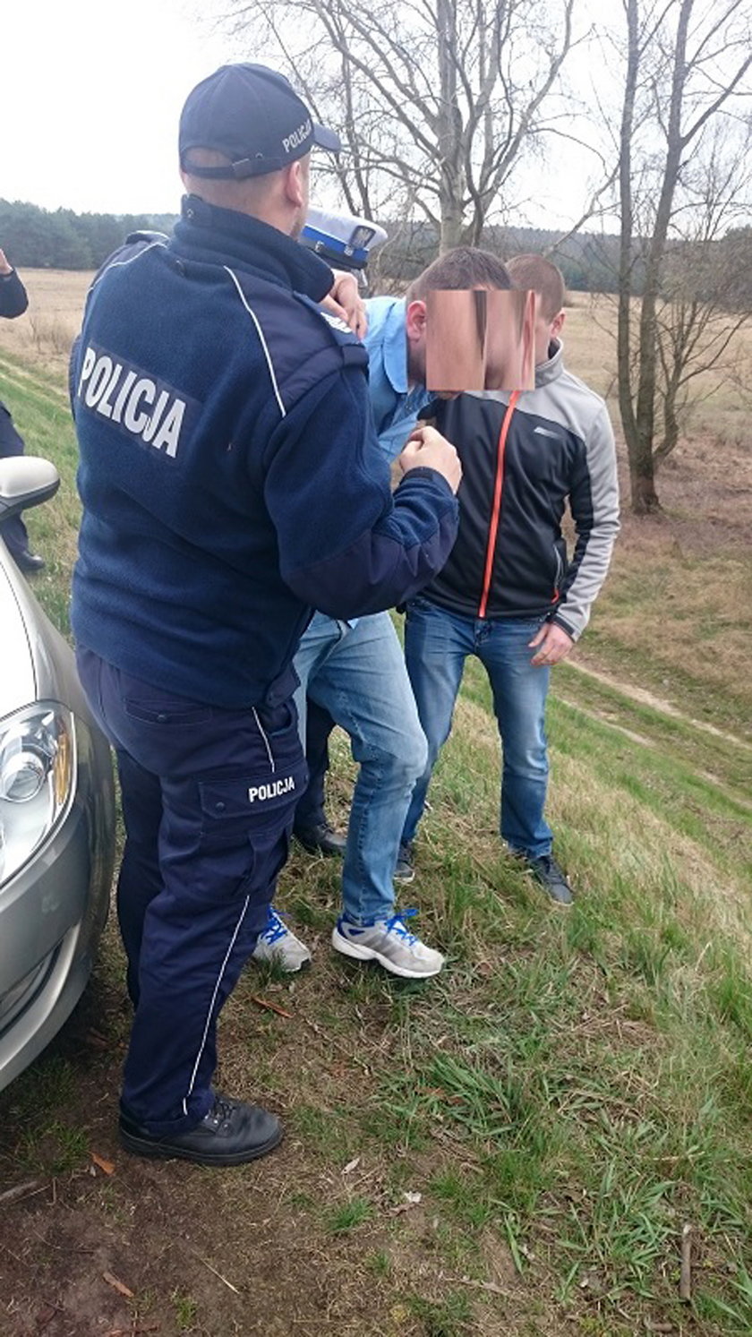 Złodziej w rękach policji