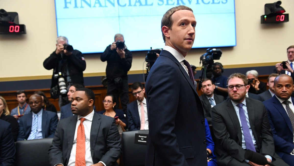 Facebook Chairman and CEO Zuckerberg arrives to testify at a House Financial Services Committee hearing in Washington