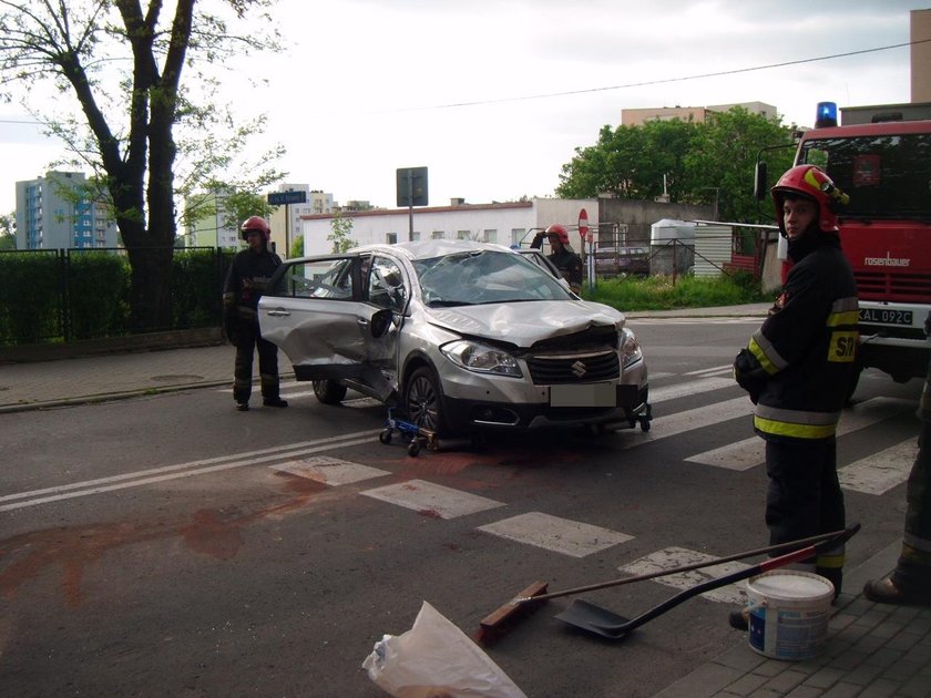 Pijana sędzia z Siemianowic dachowała swoim suzuki