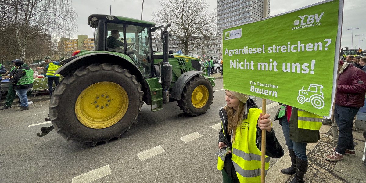 Niemieccy rolnicy protestują od połowy stycznia.