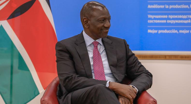 President William Ruto during a meeting with the Director General of the Food and Agriculture Organisation Qu Dongyu, in Rome, Italy