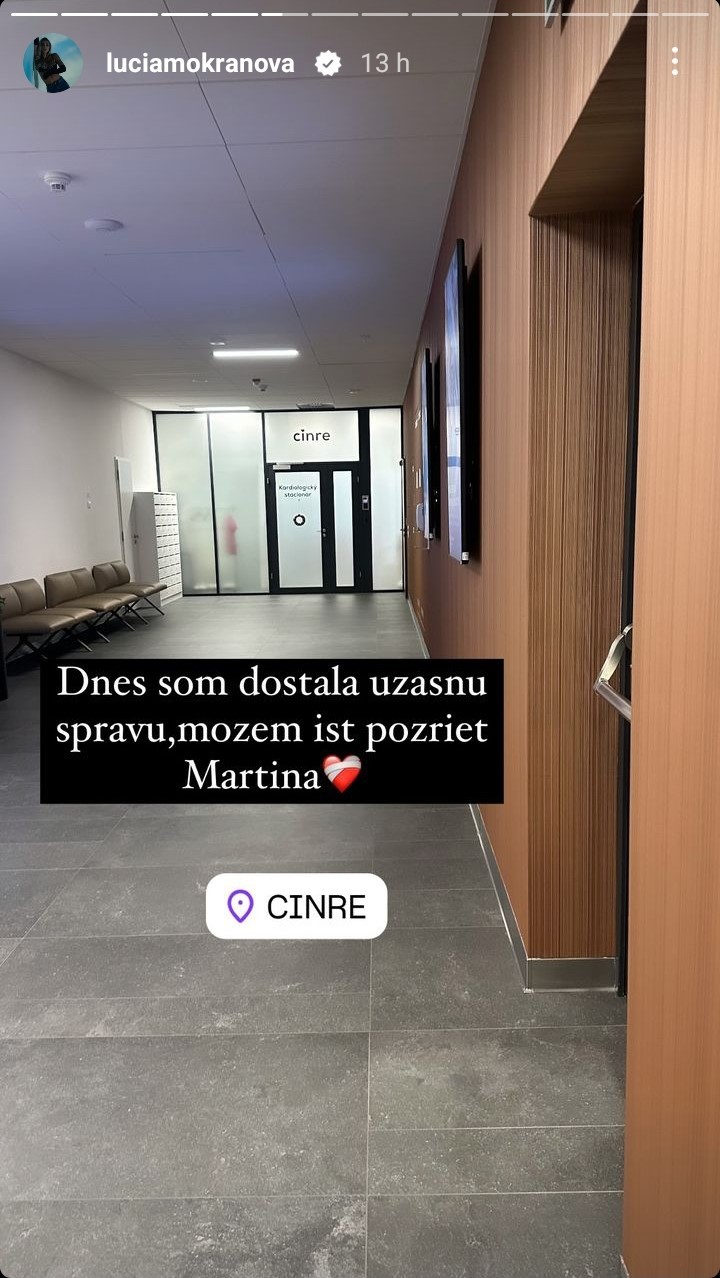 Lucia Mokráňová navštívila v nemocnici partnera Martina po náročnej operácii.