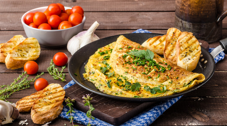 Az omlettet általában reggelinek vagy előételként szoktuk fogyasztani/Fotó: Shutterstock