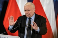 Jarosław Kaczyński podczas wizyty w Katowicach