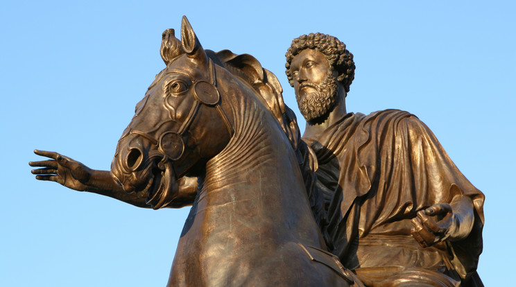 Marcus Aurelius bronz lovasszobrának másolata Rómában, a Piazza del Campidoglio-n. A 2000 éves eredeti a múzeumban található / Fotó: Getty Images