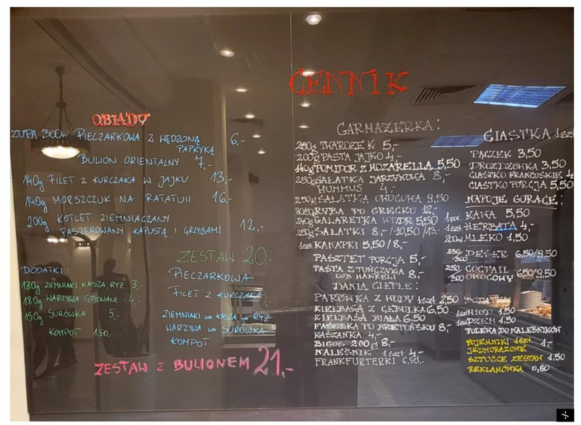 Cena w stołówce sejmowej 2023