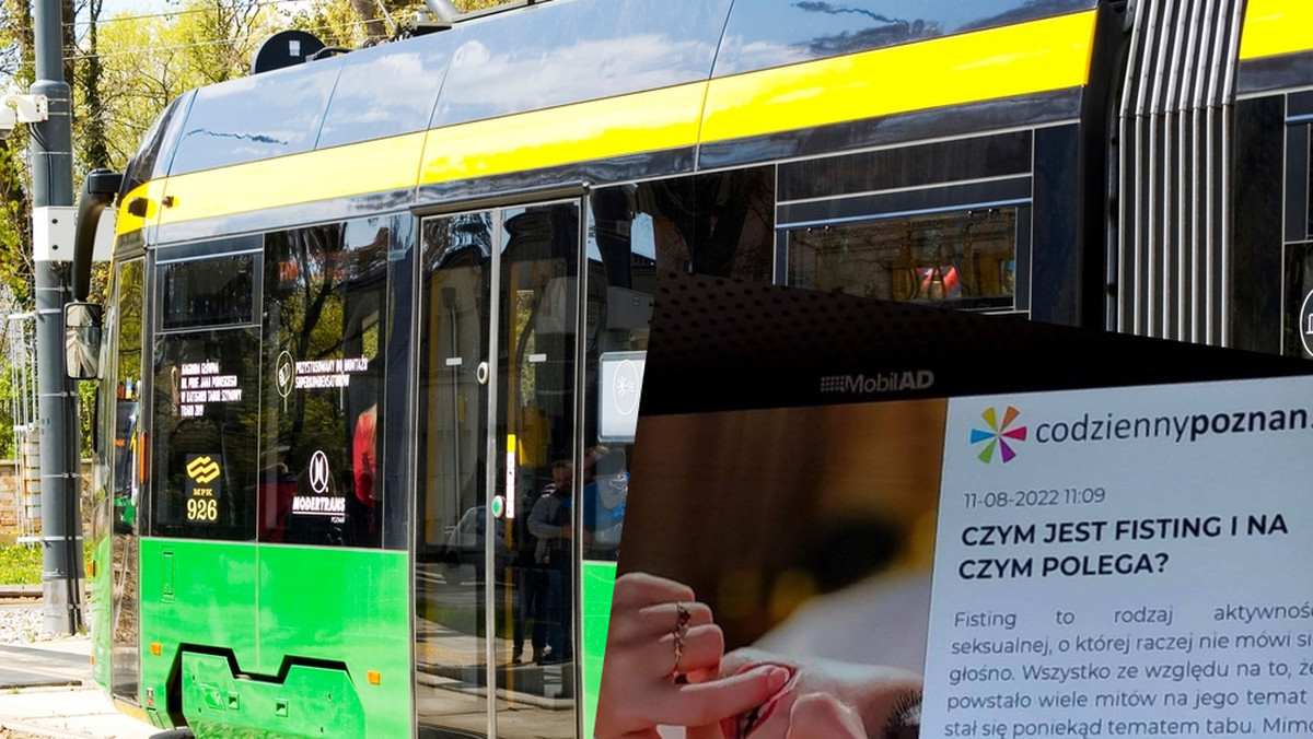 Erotyczne treści w poznańskich tramwajach. Mamy odpowiedź MPK