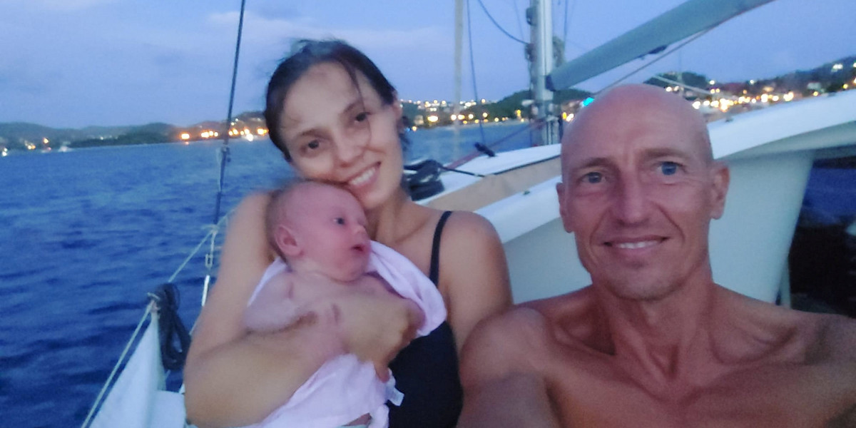 Ich córeczka przyszła na świat na łodzi na Karaibach. Teraz małżeństwo ma problem z powrotem do kraju.
