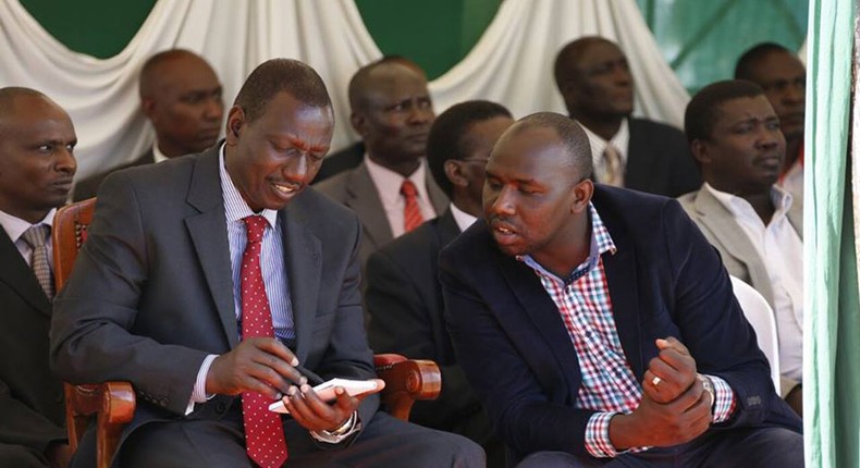 File image of DP Ruto with Kipchumba Murkomen