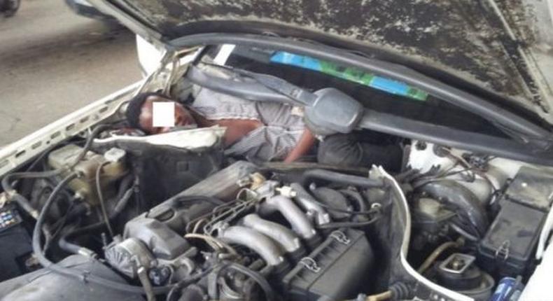 Guinea migrant found inside car engine