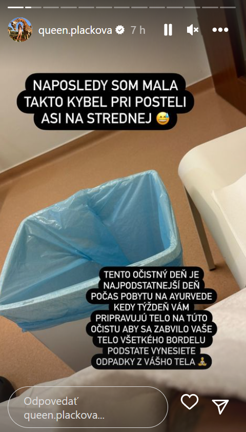 Zuzana Plačková je na očistnej kúre. 