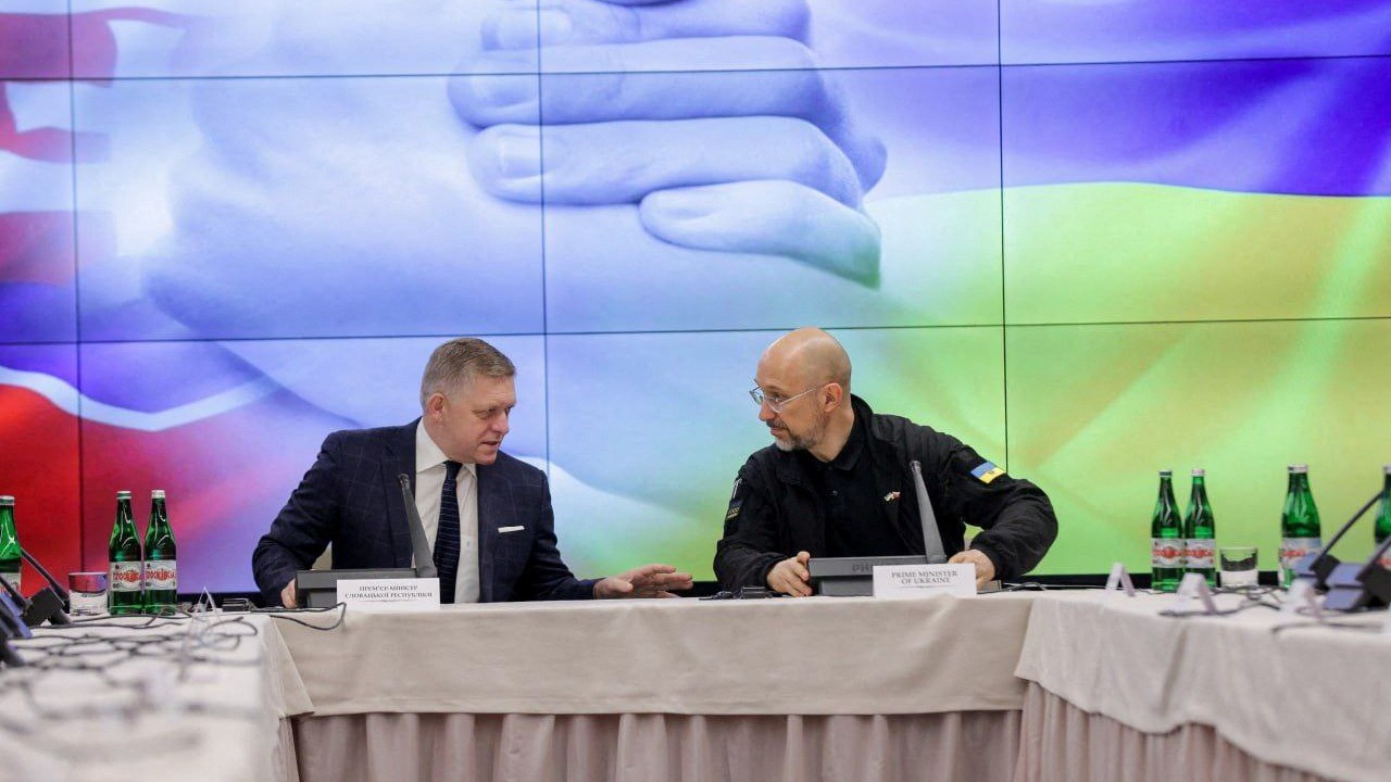 Robert Fico a Denys Šmyhaľ