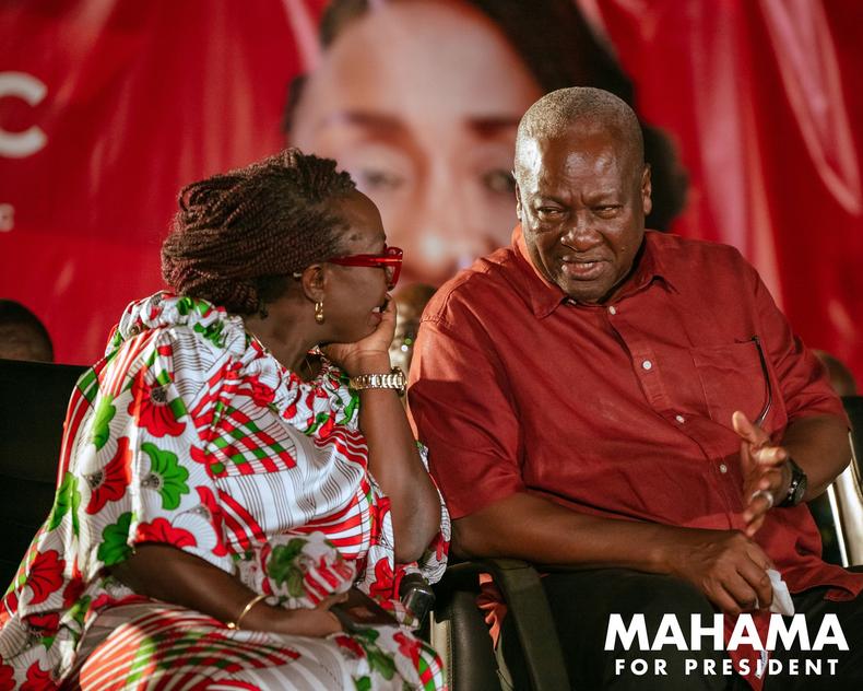 John Dramani Mahama with Abla Dzifa Gomashie