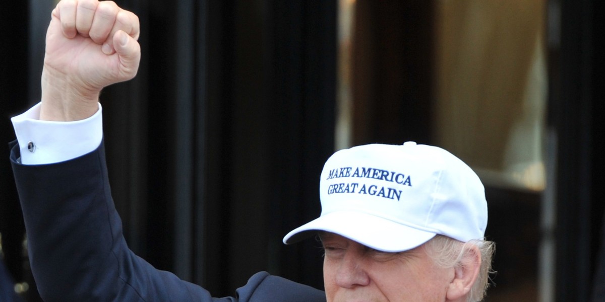 Donald Trump arriving at his golf course in Turnberry, Scotland, on Friday.